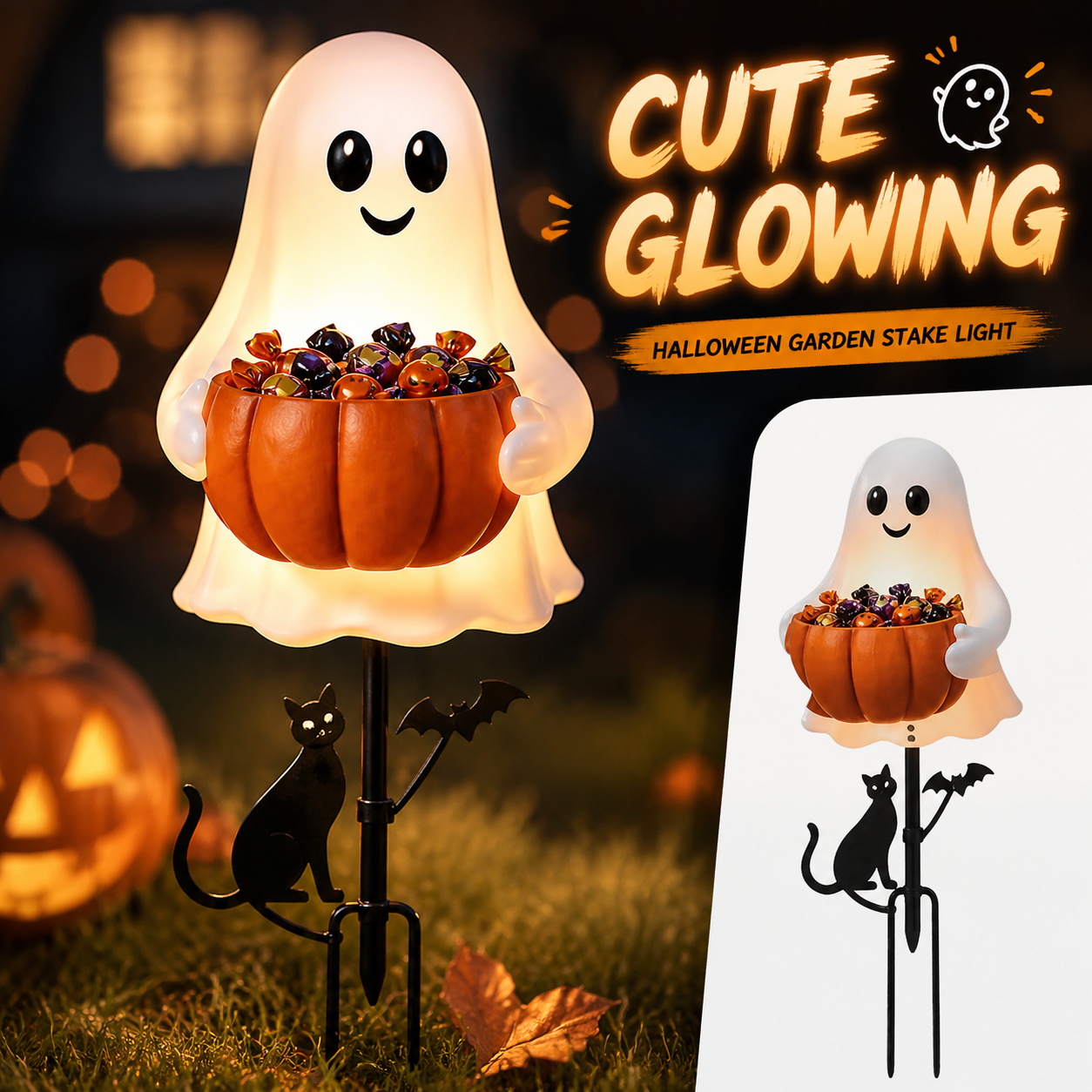 Halloween Ghost Candy Holder D - Outdoor Lighting Effects review and price