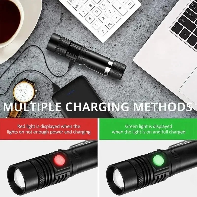 Rechargeable T6 Handheld Flash - Outdoor Lighting Black review and price
