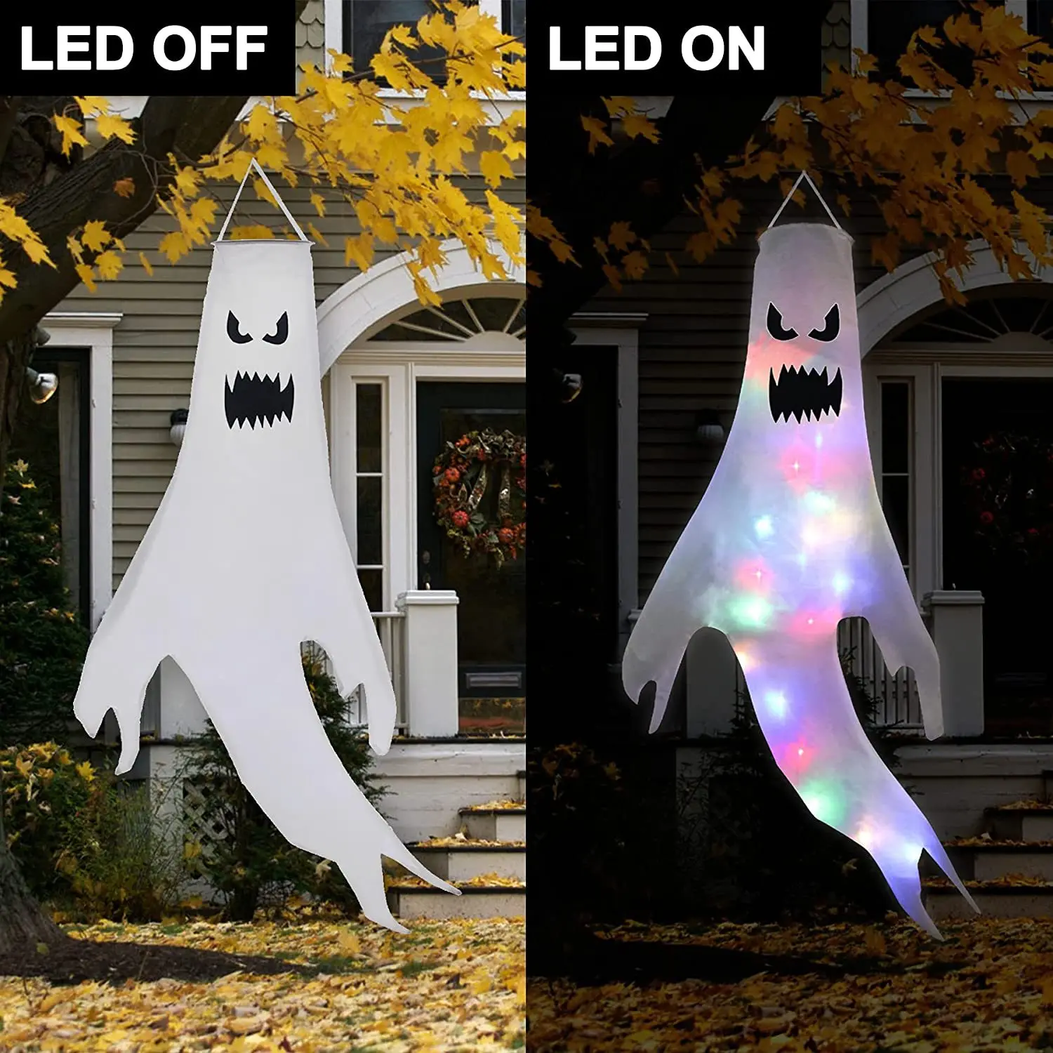 Halloween LED Ghost Windsock H - Outdoor Lighting Effects review and price