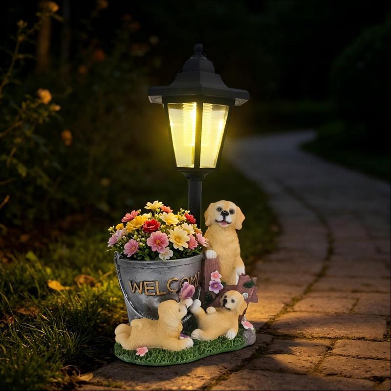 Golden Retriever Planter Statu - Outdoor Lighting And Landscape review and price