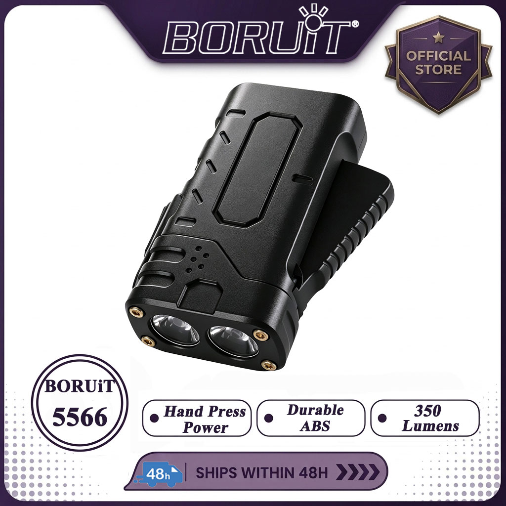 BORUIiT Hand Crank EDC LED Fla - Outdoor Lighting Black review and price