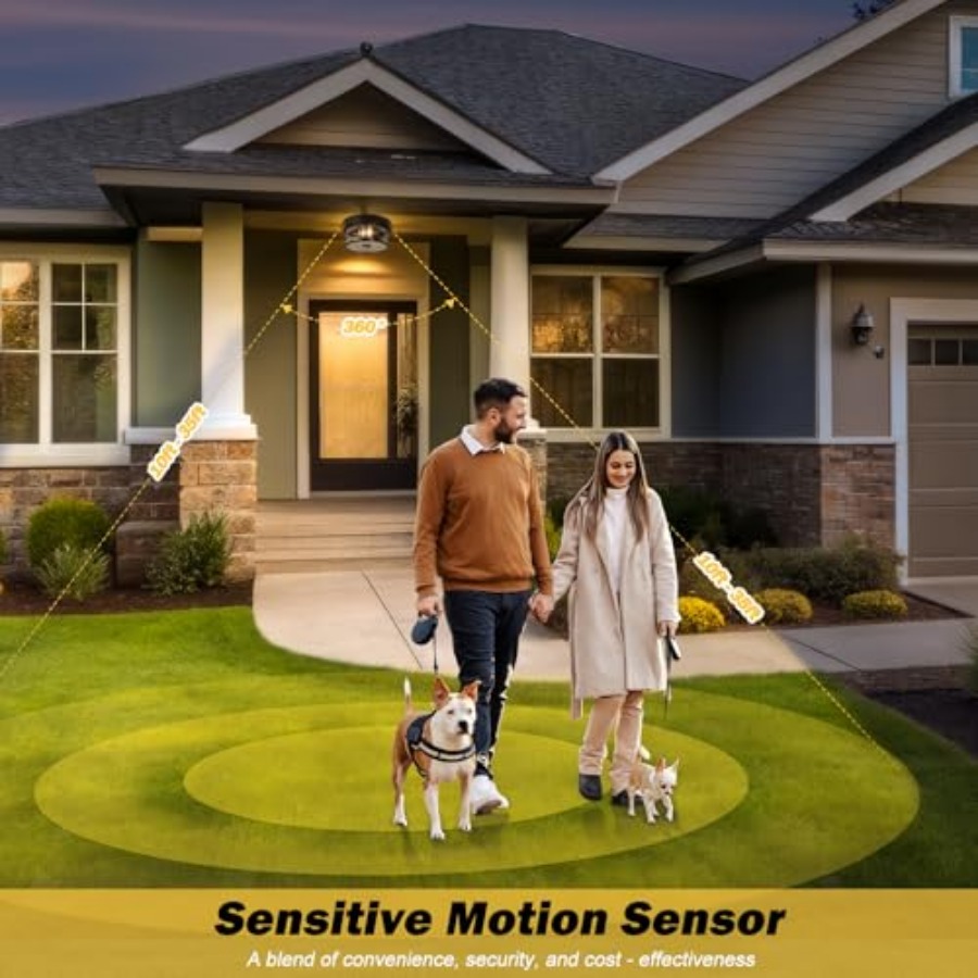 Motion Sensor Outdoor Ceiling  - Outdoor Lighting Black review and price